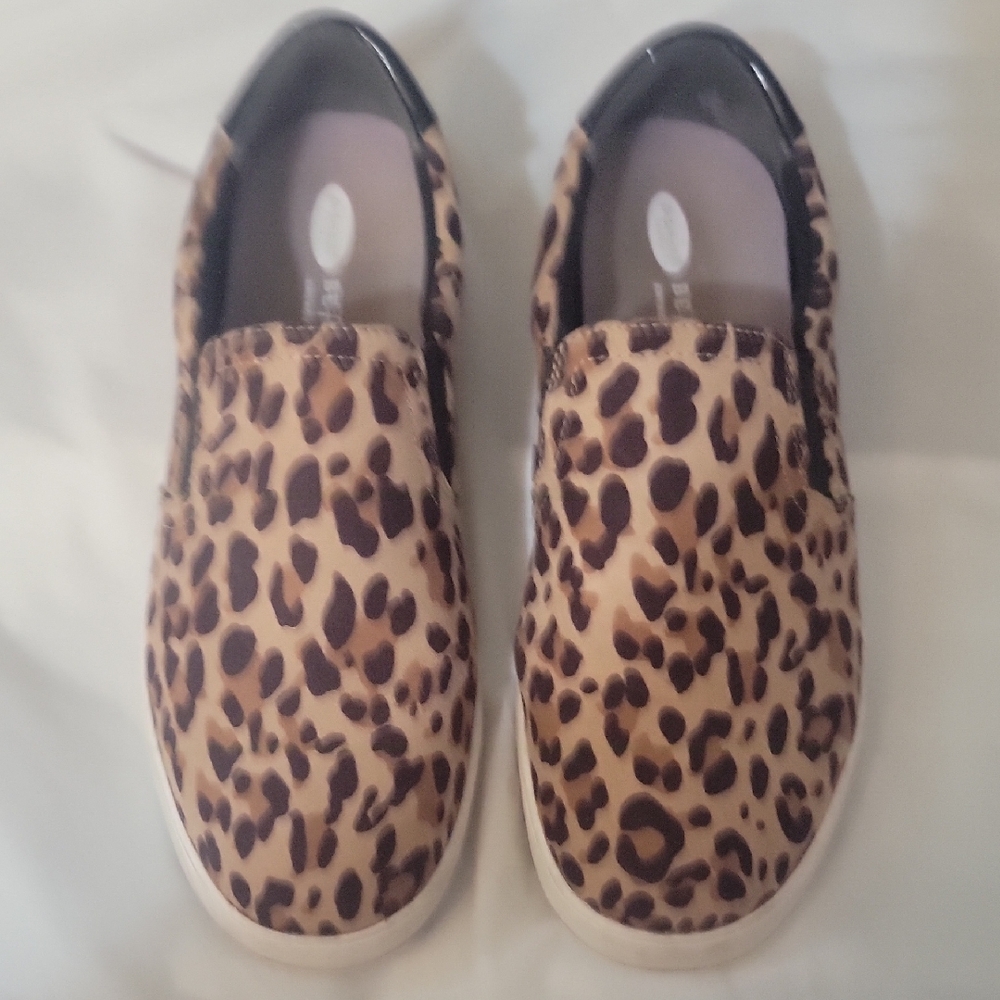 Dr. Scholl's Leopard Print Kids Slip-On Sneakers